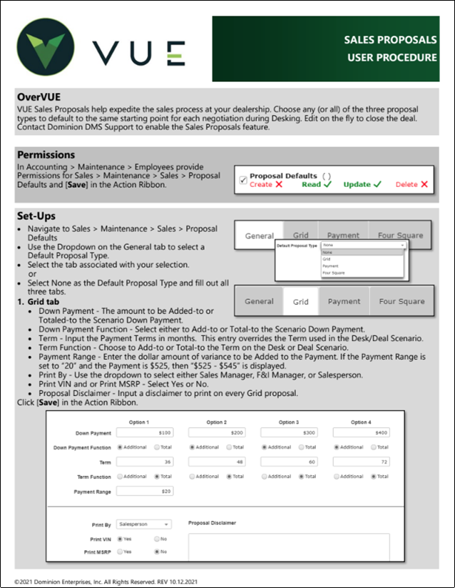 Sales Proposals