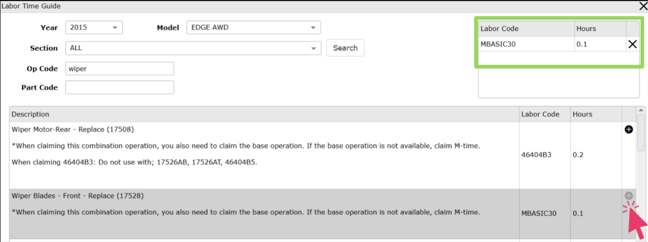 Labor Time Guide Examples Labor Time Guides (LTG): Keyword Search Feature for GM